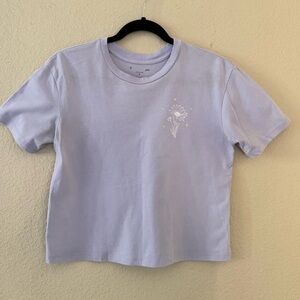 Lilac Short Sleeve Tee with Daisy Graphic Juniors (Macy's)